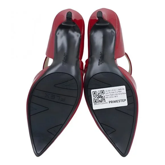 LifeStride Suki Pointed Cross-Strap Pumps Red Patent US 8M EU 38.5 - Picture 6 of 6
